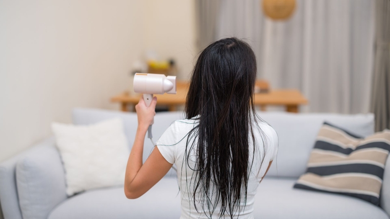 Dùng máy sấy ở chế độ mát để thổi nhẹ quanh tai sau khi tắm để giữ tai được khô