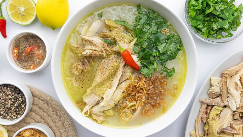 Món cháo kê thịt gà rất bổ dưỡng