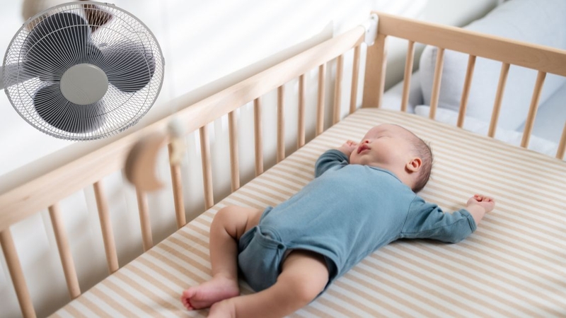 Nên để quạt trên đầu hay dưới chân cho trẻ sơ sinh tốt hơn 4