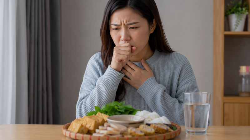 Nhiều người thường lo ngại bị ho ăn bún đậu mắm tôm được không