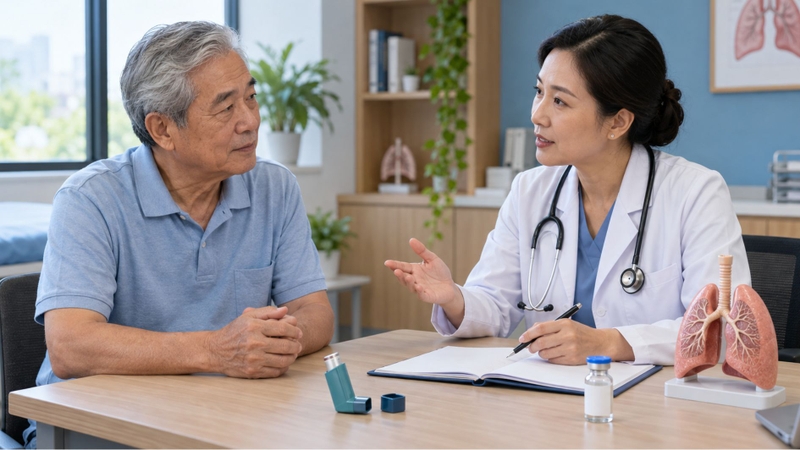 Người mắc COPD được bác sĩ tư vấn tiêm chủng phù hợp