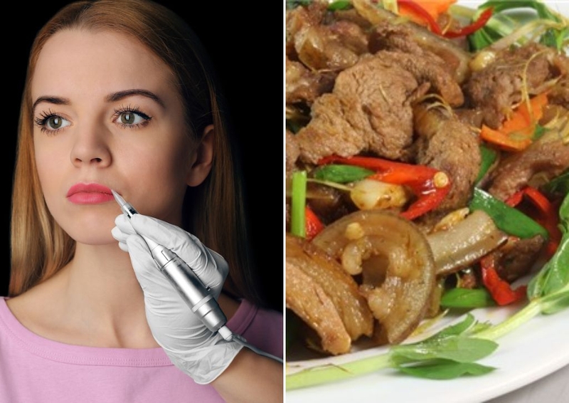 Người mới xăm môi có ăn được thịt mèo không? Xăm môi xong nên ăn thịt gì?2