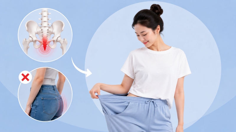 Người bệnh nên mặc quần áo rộng rãi, tránh trang phục bó sát gây áp lực lên vùng chậu và xương cụt