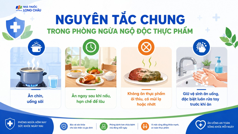 Nguyên tắc chung trong phòng ngừa ngộ độc thực phẩm