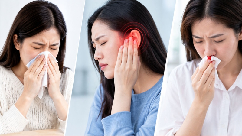 Ngạt mũi, ù tai và chảy máu mũi là dấu hiệu cần lưu ý