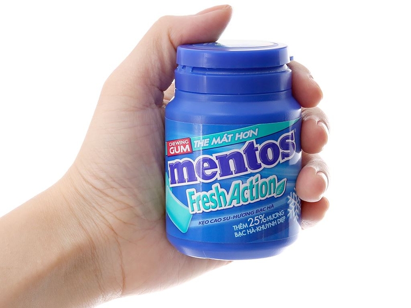 Nhãn hiệu kẹo cao su nổi tiếng: Mentos