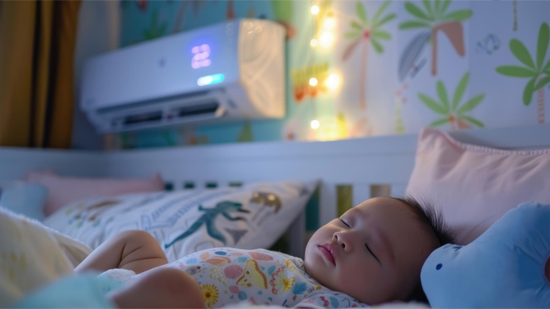 Phòng quá nóng làm cho trẻ dễ bị kích ứng da, ra mồ hôi nhiều