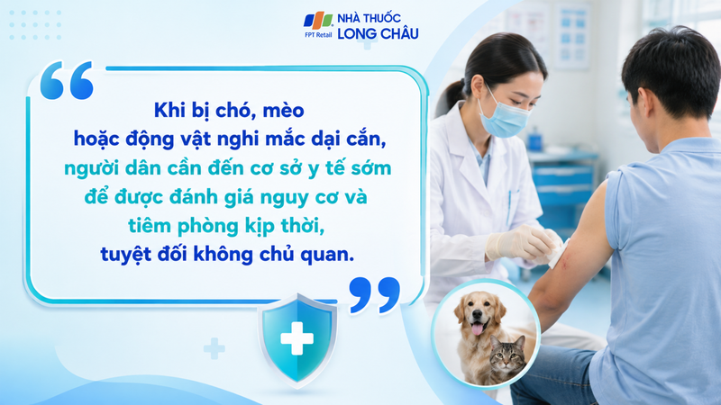 Tiêm vắc xin cho vật nuôi và quản lý đúng cách giúp giảm nguy cơ bệnh dại