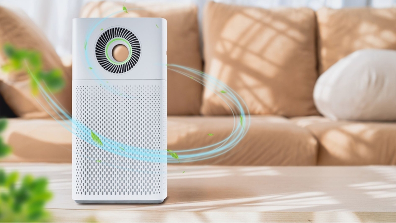 Máy lọc không khí giúp cải thiện chất lượng không khí phòng ngủ