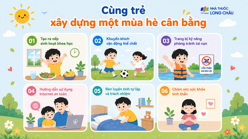 Những điều cha mẹ cần chú trọng để có một mùa hè cân bằng