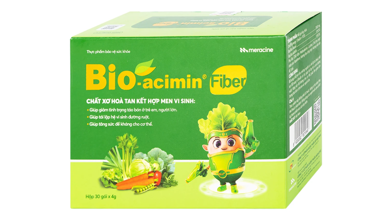 BioAcimin Fiber hỗ trợ bổ sung chất xơ, giúp làm mềm phân và hỗ trợ cải thiện tình trạng táo bón