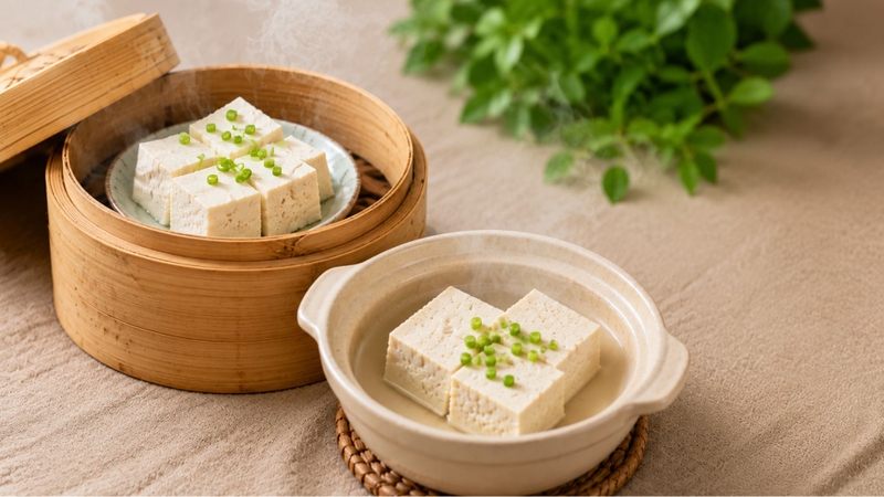 Ưu tiên hấp, luộc giúp giữ giá trị dinh dưỡng của đậu phụ