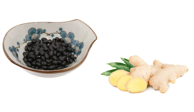 Nước đậu đen giảm cân với gừng