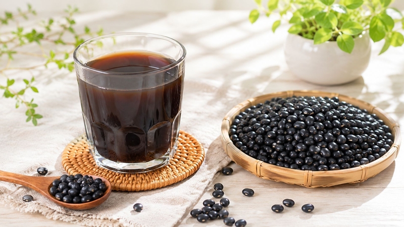 Ưu tiên uống nước đậu đen rang không đường