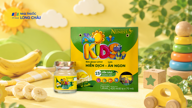 Nước yến sào cao cấp Nunest Kid vị chuối