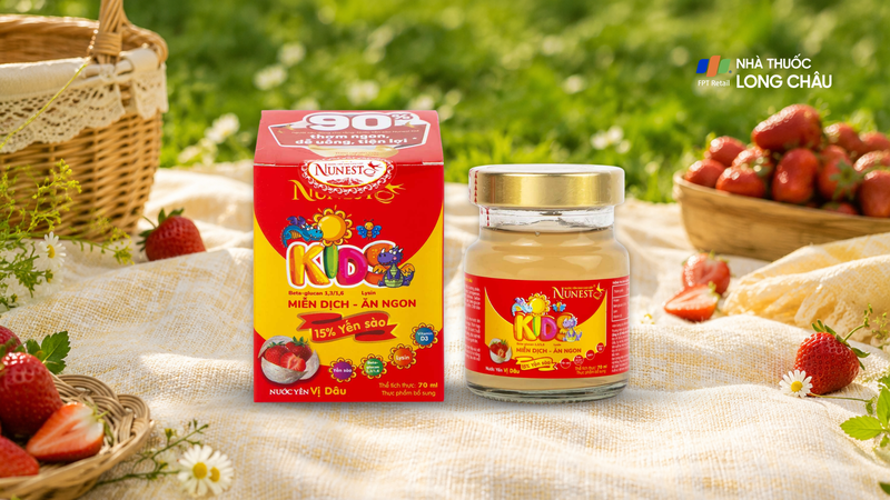 Nước yến sào cao cấp Nunest Kid vị dâu
