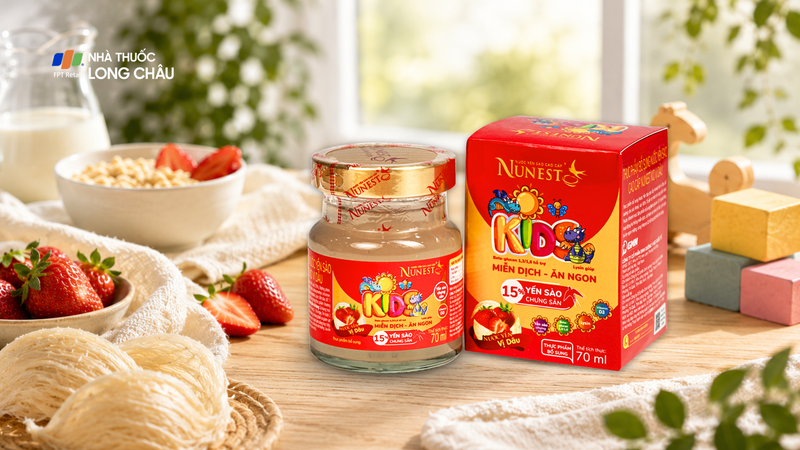 Nước yến sào cao cấp Nunest Kid vị dâu