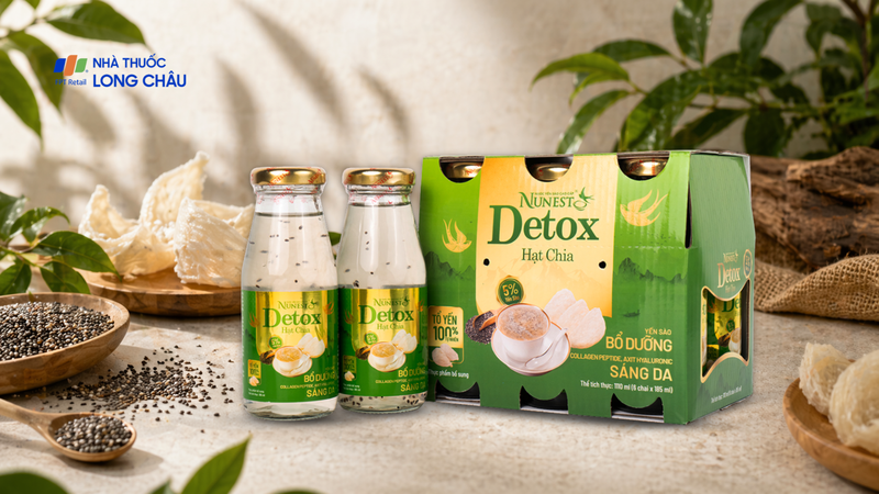 Nước yến sào cao cấp Nunest Detox Hạt Chia