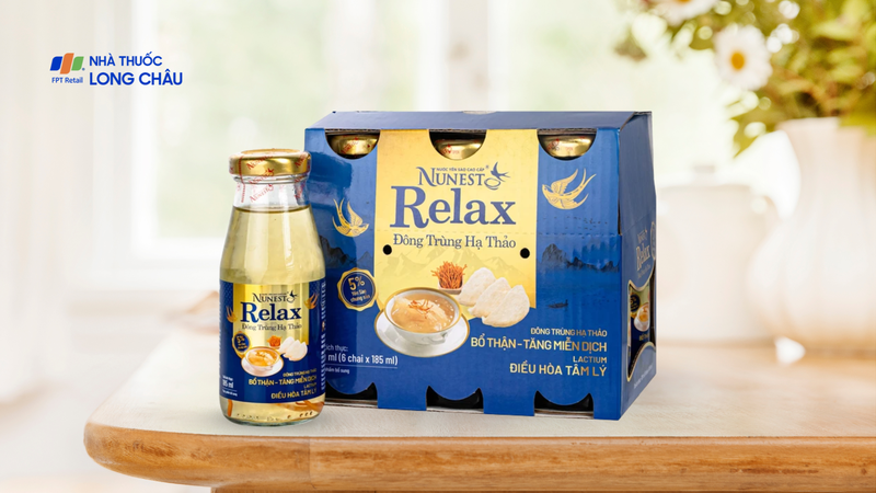 Nước yến sào cao cấp Nunest Relax Đông Trùng Hạ Thảo