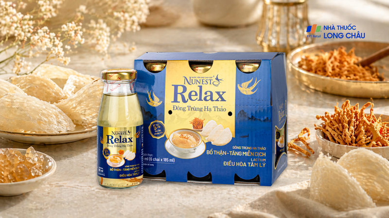 Nước yến sào cao cấp Nunest Relax Đông Trùng Hạ Thảo