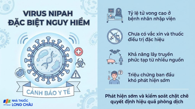 Virus Nipah được xếp vào nhóm bệnh truyền nhiễm đặc biệt nguy hiểm