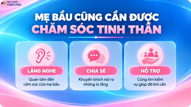 Gia đình lắng nghe, sẻ chia giúp phụ nữ mang thai an tâm hơn trong thai kỳ