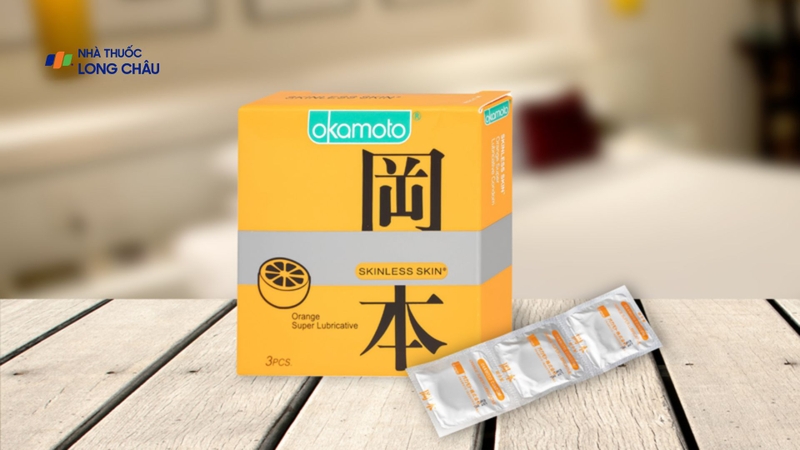 Okamoto Skinless Skin Orange có chứa chất bôi trơn gốc nước