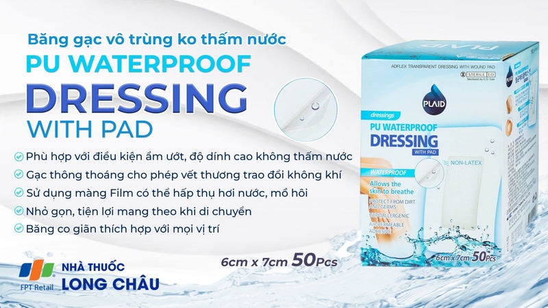 Băng gạc vô trùng không thấm nước Pu Waterproof Dressing (With-Pad) 2