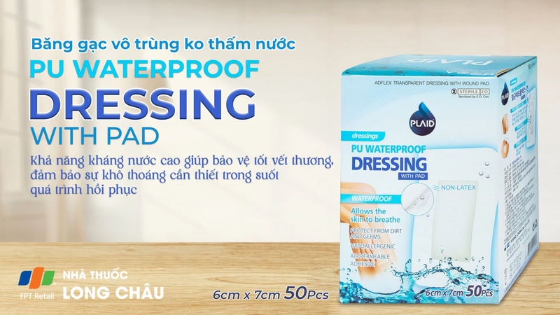 Băng gạc vô trùng không thấm nước Pu Waterproof Dressing (With-Pad) 1