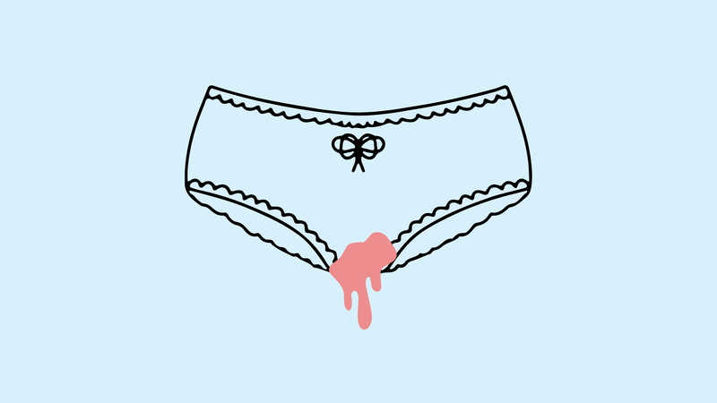 Quần lót nữ dính chất nhờn có thể do dịch tiết âm đạo