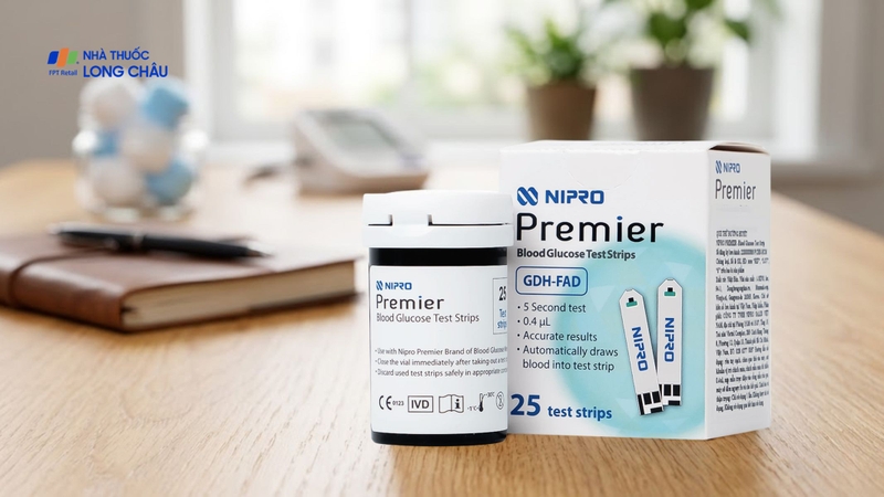 Que thử đường huyết Nipro Premier chính hãng