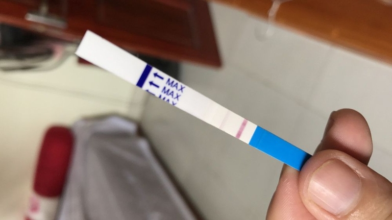 Que thử thai 1 vạch đậm 1 vạch mờ thai đã vào tử cung chưa? 1
