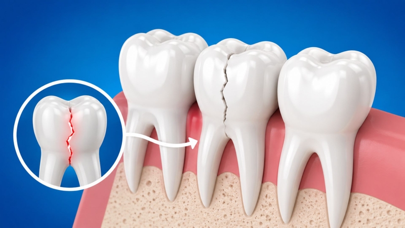 Mức độ nghiêm trọng của răng vỡ dọc phụ thuộc vào độ sâu của vết nứt