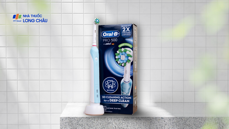 Oral-B Pro 500 CrossAction hỗ trợ duy trì thói quen làm sạch răng hằng ngày
