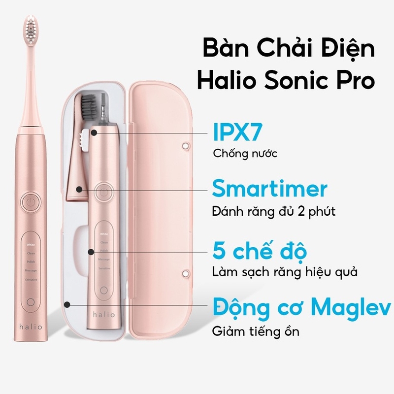 Review bàn chải điện Halio: có cấu tạo tương tự như các loại bàn chải điện khác