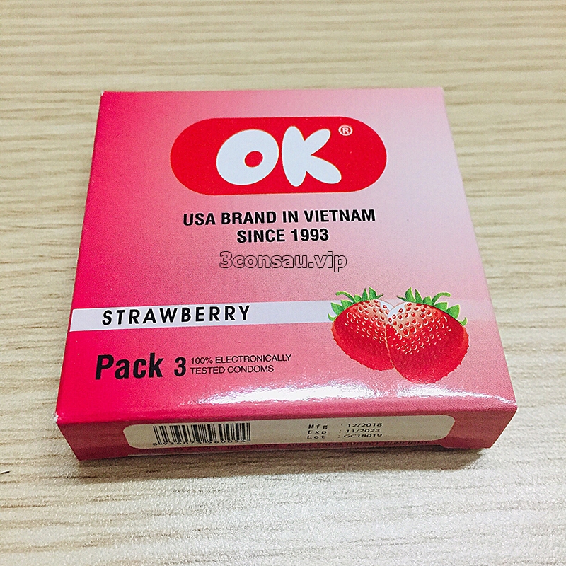 Bao cao su ok hương dâu
