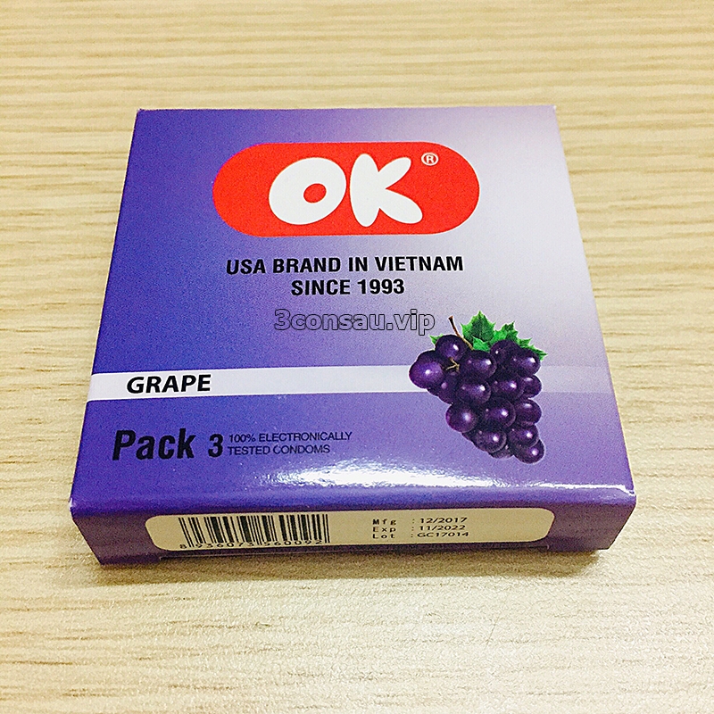 Bao cao su ok hương nho