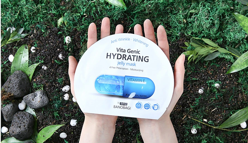 Review chi tiết mặt nạ Banobagi màu xanh Vita Genic Jelly Mask Hydrating 2