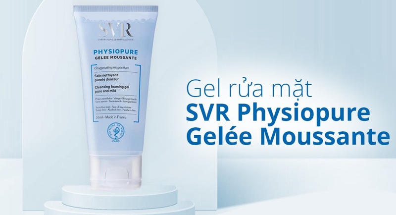 Review chi tiết sữa rửa mặt SVR xanh dương 1