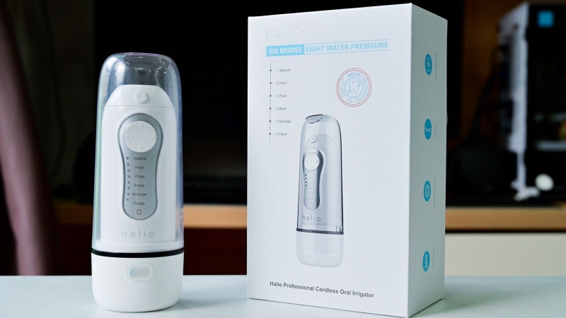 Review máy tăm nước Halio Professional Cordless Oral Irrigator về thiết kế