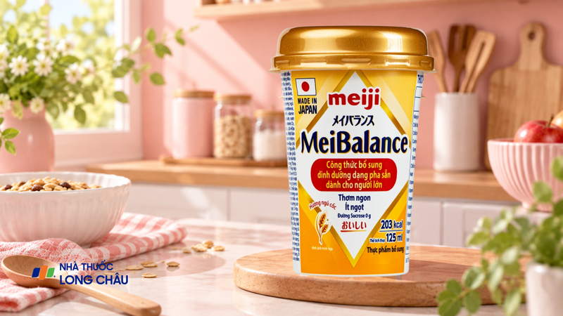 Meiji Meibalance là thực phẩm bổ sung dinh dưỡng dạng pha sẵn dành cho người lớn