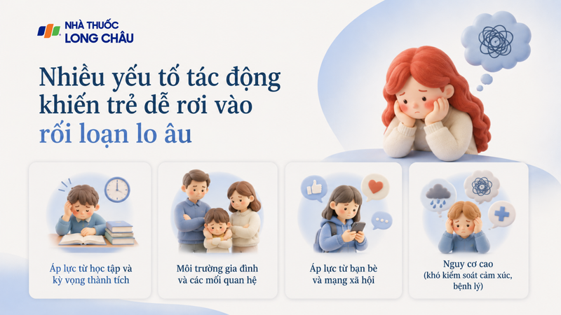 Rối loạn lo âu thường không xuất phát từ một nguyên nhân đơn lẻ mà là sự kết hợp của nhiều yếu tố
