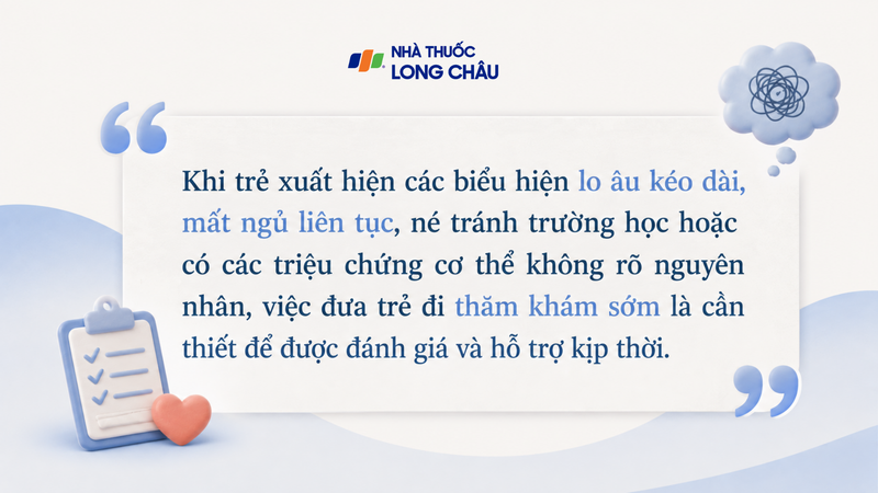 Cần đưa trẻ đi khám nếu xuất hiện các biểu hiện bất thường