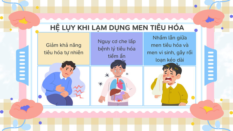 Hệ lụy khi lạm dụng men tiêu hóa