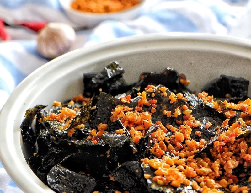 rong biển cháy tỏi bao nhiêu calo 1