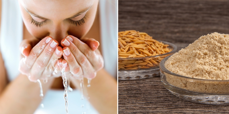 Rửa mặt bằng cám gạo nên ưu tiên sử dụng nước ấm nhẹ để làm ẩm da tốt nhất