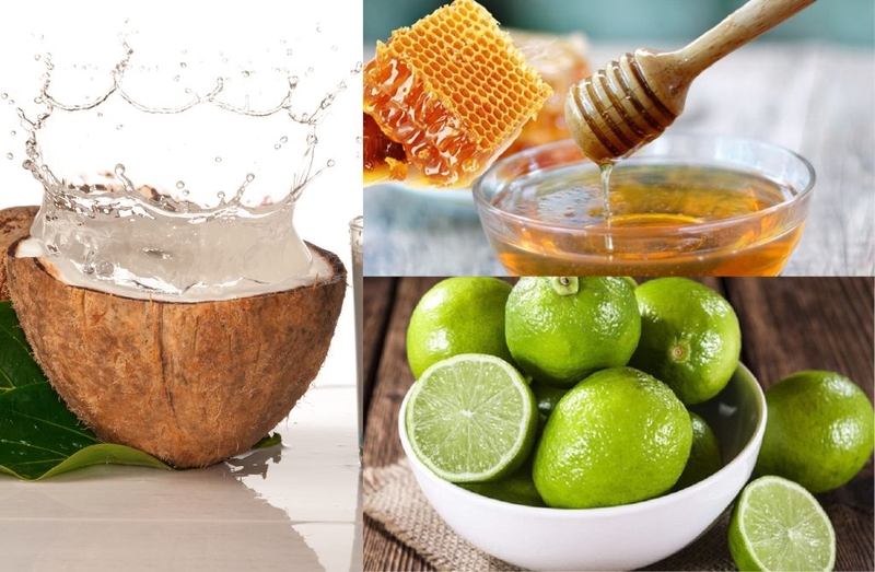 ​​​​​​​Hỗn hợp nước dừa, chanh, mật ong&nbsp;chứa nhiều dưỡng chất tích cực cho làn da