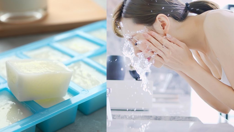 Rửa mặt bằng sữa tươi không đường đông đá có tốt không? 3