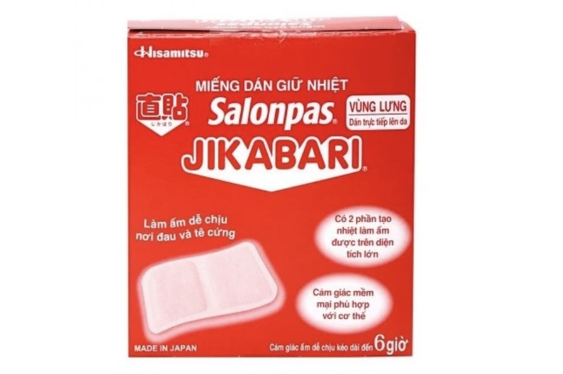Miếng dán giữ nhiệt Salonpas Jikabari Hisamitsu 8 miếng