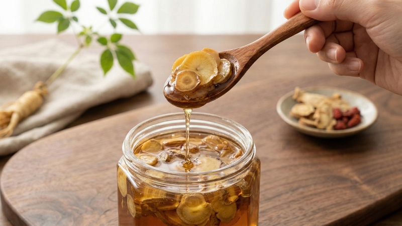 Sâm Ngọc Linh có thể được sử dụng để ngâm với mật ong